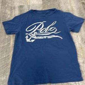Little Boy (sz5) Polo Ralph Lauren Logo Tshirt with Anchor in Blue